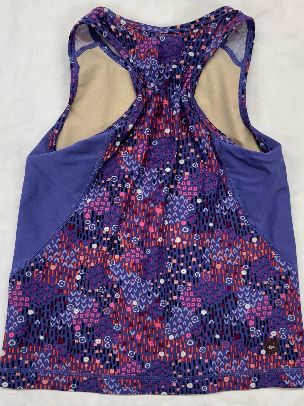 Tea Purple Activewear Tank Cropped Leggings Girls Size 5